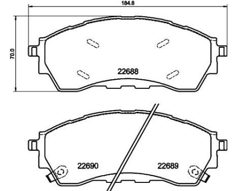 BRAKE PAD SET, DISC BRAKE 8DB 8DB 355 040-401 Hella