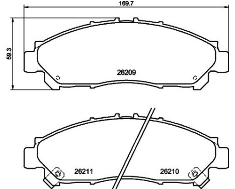 BRAKE PAD SET, DISC BRAKE 8DB 8DB 355 040-431 Hella, Image 4
