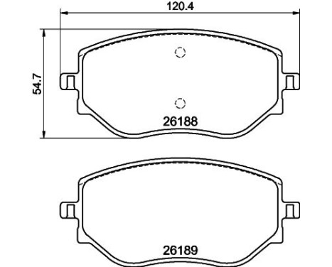 BRAKE PAD SET, DISC BRAKE 8DB 8DB 355 040-541 Hella