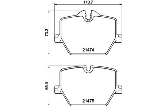 BRAKE PAD SET, DISC BRAKE 8DB 8DB 355 040-601 Hella