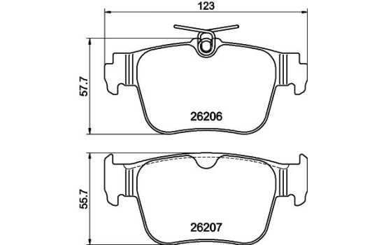 BRAKE PAD SET, DISC BRAKE 8DB 8DB 355 040-851 Hella