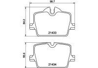 BRAKE PAD SET, DISC BRAKE 8DB 8DB 355 040-911 Hella