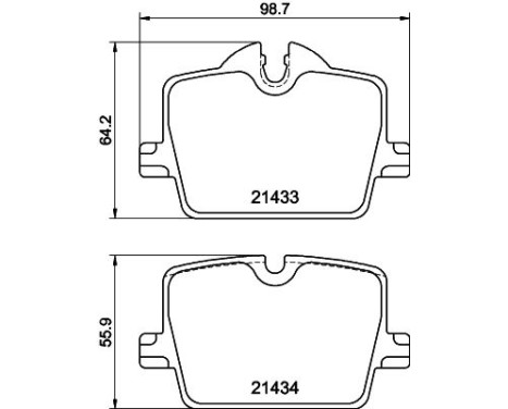 BRAKE PAD SET, DISC BRAKE 8DB 8DB 355 040-911 Hella