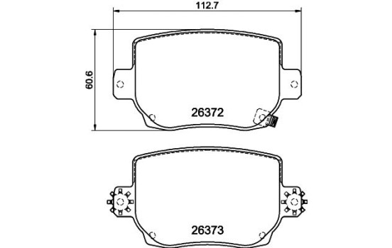 BRAKE PAD SET, DISC BRAKE 8DB 8DB 355 041-041 Hella