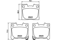 BRAKE PAD SET, DISC BRAKE 8DB 8DB 355 041-081 Hella