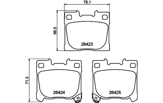 BRAKE PAD SET, DISC BRAKE 8DB 8DB 355 041-081 Hella