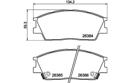 BRAKE PAD SET, DISC BRAKE 8DB 8DB 355 043-981 Hella