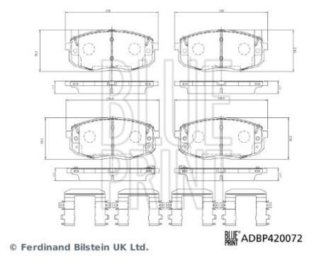 Brake pad set, disc brake ADBP420072 Blue Print, Image 2