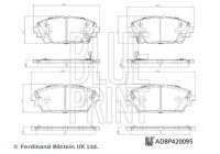 Brake pad set, disc brake ADBP420095 Blue Print