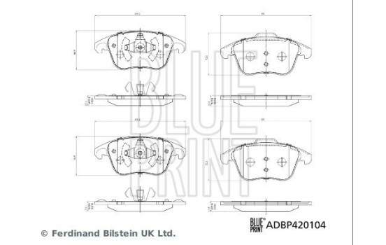 Brake pad set, disc brake ADBP420104 Blue Print, Image 2