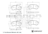 Brake pad set, disc brake ADBP420107 Blue Print