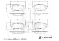Brake pad set, disc brake ADBP420123 Blue Print