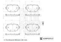 Brake pad set, disc brake ADBP420127 Blue Print