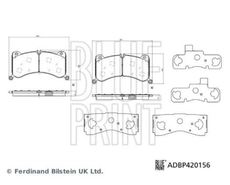 Brake pad set, disc brake ADBP420156 Blue Print