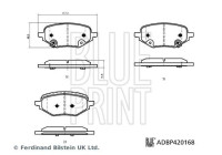 Brake pad set, disc brake ADBP420168 Blue Print