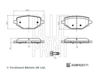 Brake pad set, disc brake ADBP420171 Blue Print
