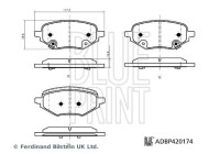 Brake pad set, disc brake ADBP420174 Blue Print