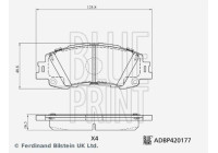 Brake pad set, disc brake ADBP420177 Blue Print