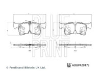 Brake pad set, disc brake ADBP420179 Blue Print