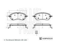 Brake pad set, disc brake ADBP420220 Blue Print