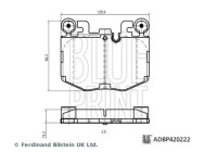 Brake pad set, disc brake ADBP420222 Blue Print