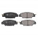 Brake Pad Set, disc brake ADM542114 Blue Print