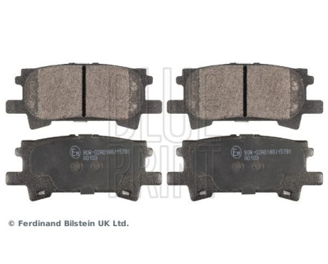Brake Pad Set, disc brake ADT342154 Blue Print, Image 2