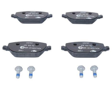 Brake Pad Set, disc brake ATE Ceramic 13.0470-2707.2, Image 4