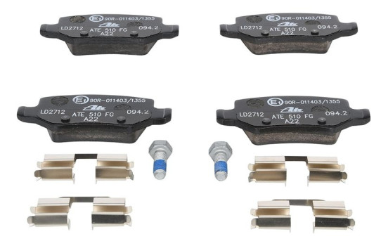 Brake Pad Set, disc brake ATE Ceramic 13.0470-2712.2, Image 4
