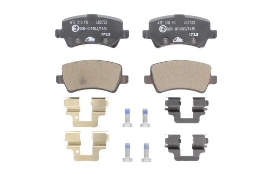 Brake Pad Set, disc brake ATE Ceramic 13.0470-2722.2