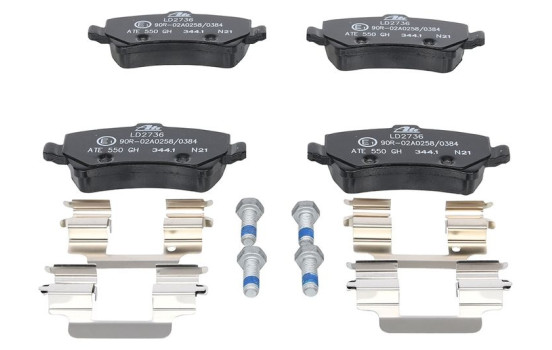 Brake Pad Set, disc brake ATE Ceramic 13.0470-2736.2, Image 3