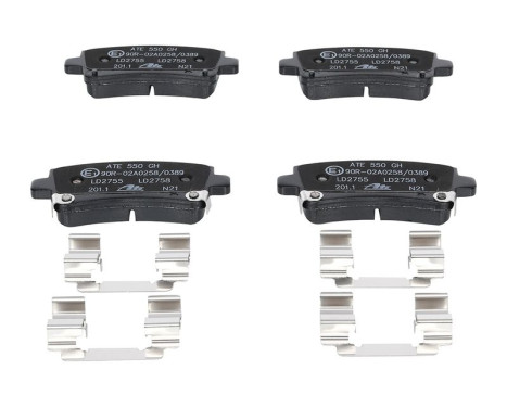 Brake Pad Set, disc brake ATE Ceramic 13.0470-2755.2, Image 4