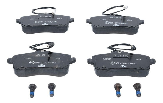 Brake Pad Set, disc brake ATE Ceramic 13.0470-2891.2, Image 4