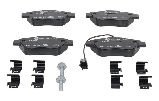 Brake Pad Set, disc brake ATE Ceramic 13.0470-3826.2, Image 4