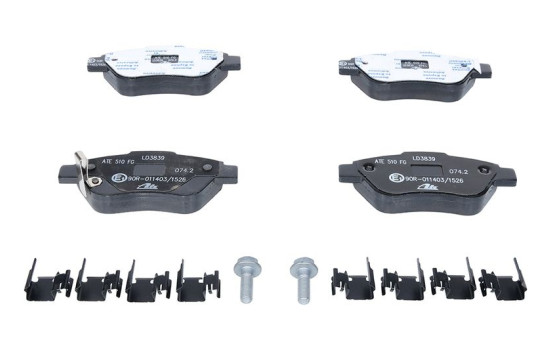 Brake Pad Set, disc brake ATE Ceramic 13.0470-3839.2, Image 4