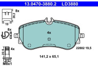 Brake Pad Set, disc brake ATE Ceramic 13.0470-3880.2