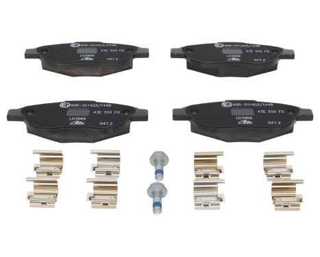 Brake Pad Set, disc brake ATE Ceramic 13.0470-3966.2, Image 4