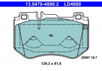 Brake Pad Set, disc brake ATE Ceramic 13.0470-4880.2
