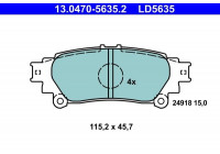 Brake Pad Set, disc brake ATE Ceramic 13.0470-5635.2