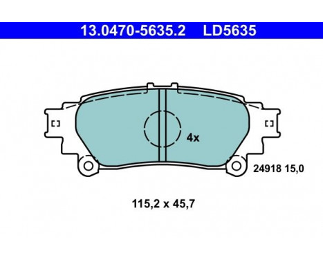 Brake Pad Set, disc brake ATE Ceramic 13.0470-5635.2