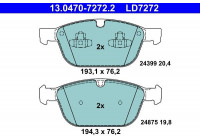 Brake Pad Set, disc brake ATE Ceramic 13.0470-7272.2