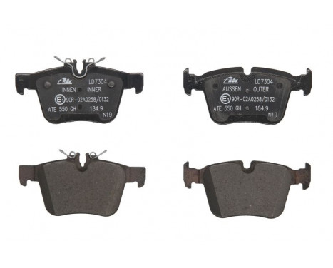Brake Pad Set, disc brake ATE Ceramic 13.0470-7304.2