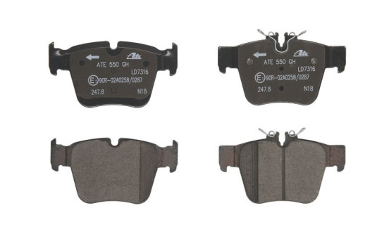 Brake Pad Set, disc brake ATE Ceramic 13.0470-7316.2