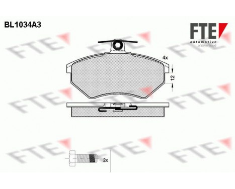 Brake Pad Set, disc brake BL1034A3 FTE