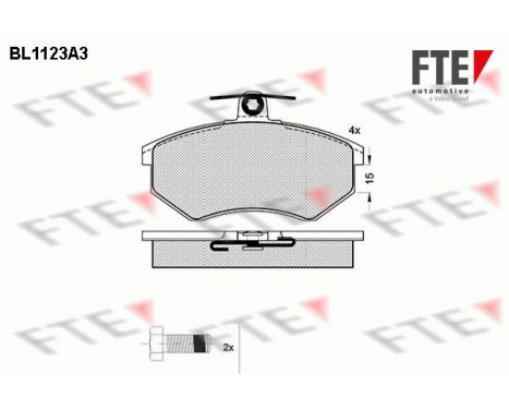 Brake Pad Set, disc brake BL1123A3 FTE