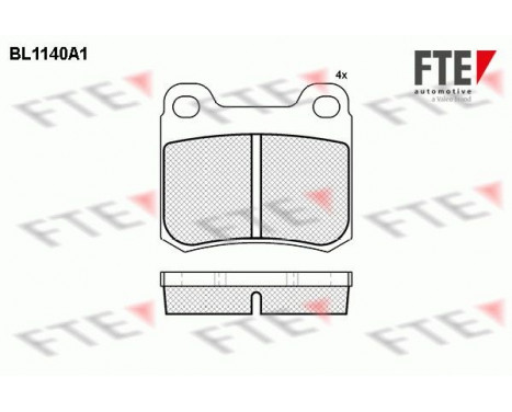 Brake Pad Set, disc brake BL1140A1 FTE