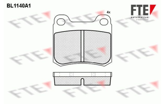 Brake Pad Set, disc brake BL1140A1 FTE