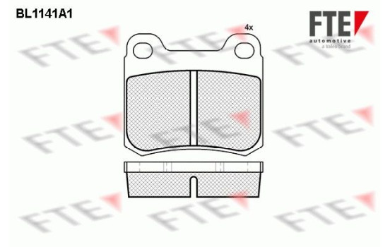 Brake Pad Set, disc brake BL1141A1 FTE