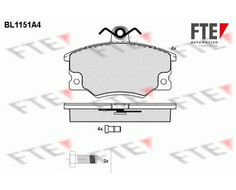 Brake Pad Set, disc brake BL1151A4 FTE