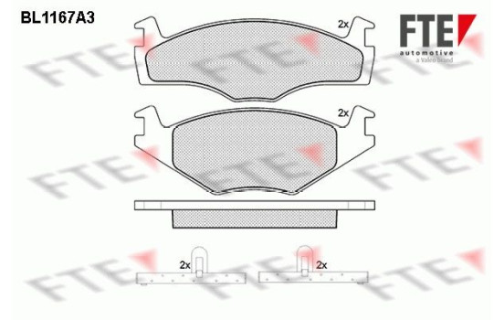 Brake Pad Set, disc brake BL1167A3 FTE
